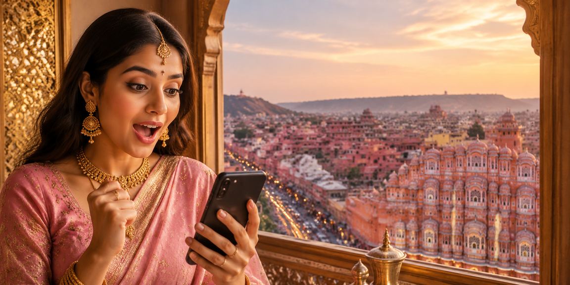 Young Indian player thoughtfully gaming on mobile device